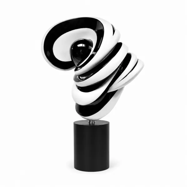 Corazón Espiral Blanco y Negro
